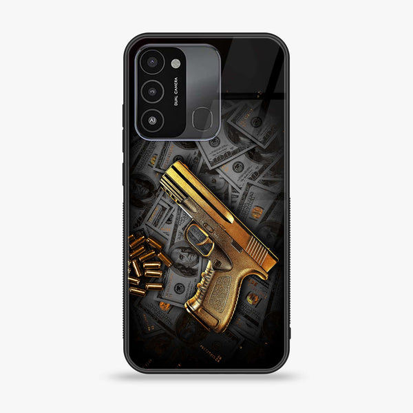 Tecno Spark 8C /  Spark GO 2022 -  Dollar Design 7 -  Premium Printed Glass soft Bumper shock Proof Case CS-38680