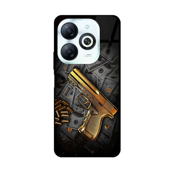 Infinix Hot 40i - Dollar Design 7 - Premium Printed Glass soft Bumper shock Proof Case CS-7343 CS-7344 CS-7345 CS-7346 CS-7347 CS-7391 CS-7426 CS-7430