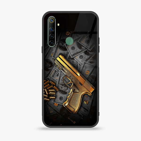 Realme 5 Dollar Series Design 7  Premium Printed Glass soft Bumper shock Proof Case CS-20385