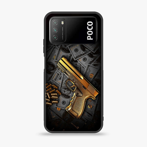 Xiaomi Poco M3 - Dollar Design 7- Premium Printed Glass soft Bumper shock Proof Case CS-12818