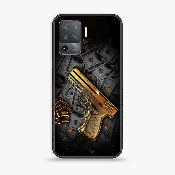 Oppo F19 Pro - Dollar Series Design 7 - Premium Printed Glass soft Bumper shock Proof Case  CS-19093