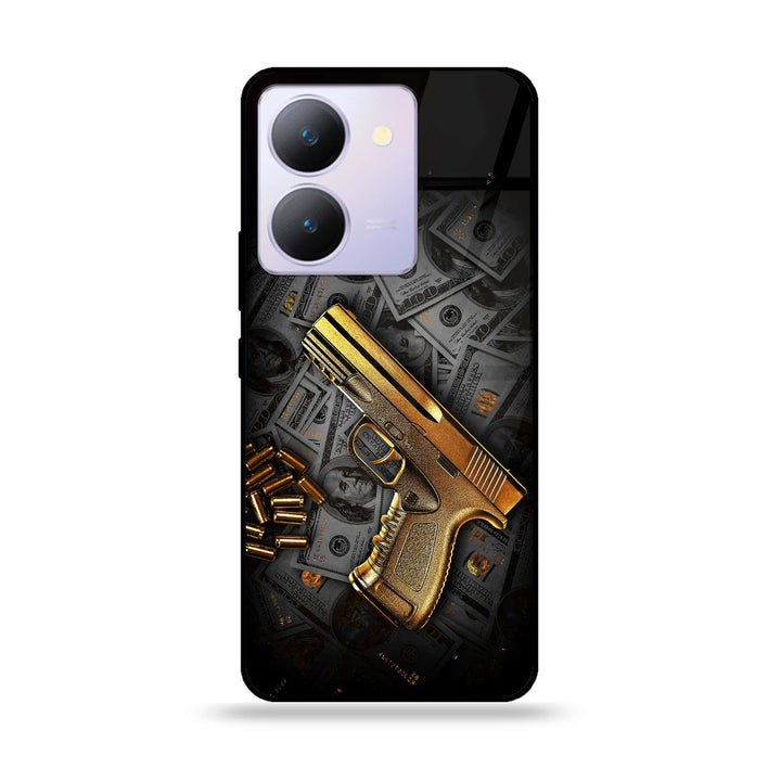 Vivo Y27 5G - Dollar Design 7 - Premium Printed Glass soft Bumper shock Proof Case CS-7873