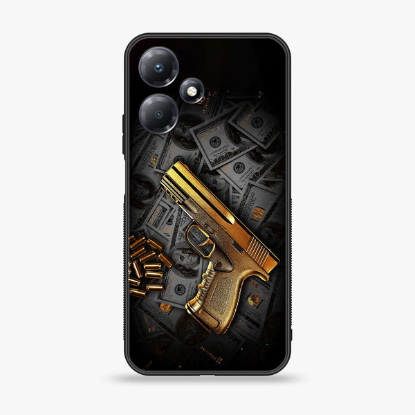 Infinix Hot 30 Play - Dollar Design 7  - Premium Metal Printed soft Bumper shock Proof Case CS-40919
