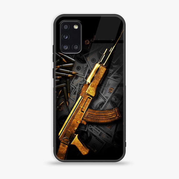 Samsung Galaxy A31 - Dollar Design 6 - Premium Printed Glass soft Bumper shock Proof Case CS-38669