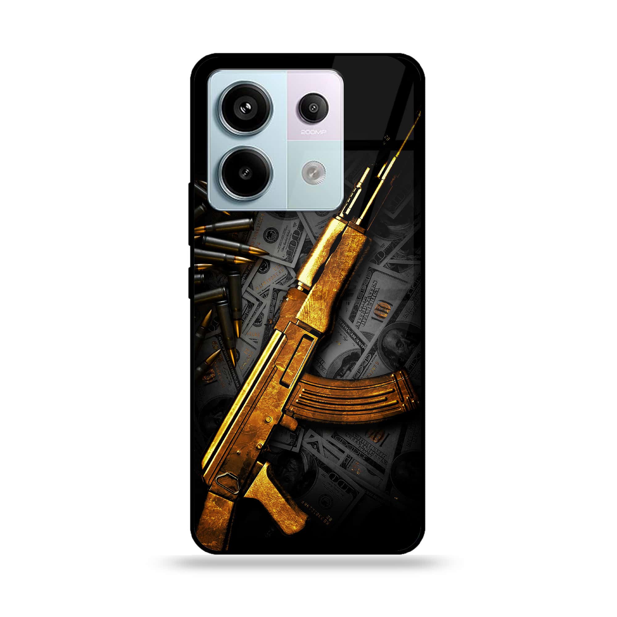 Redmi Note 13 - Dollar Series - Premium Metal Printed soft Bumper shock Proof Case