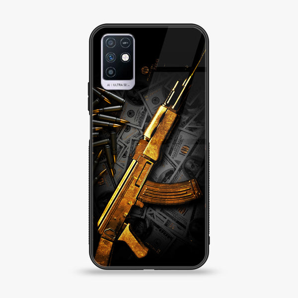 Infinix Note 10 Dollar Design 6 Premium Printed Glass soft Bumper shock Proof Case CS-36323