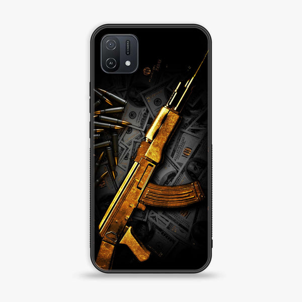 Oppo A16K/ A16e  -  Dollar Design 6 Premium Printed Glass soft Bumper shock Proof Case  CS-34120