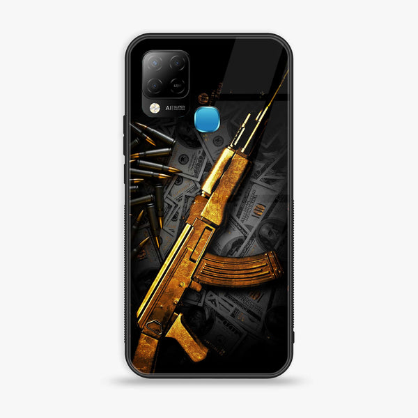 Infinix Hot 10s Dollar Design 6 Premium Metal Printed soft Bumper shock Proof Case CS-17222