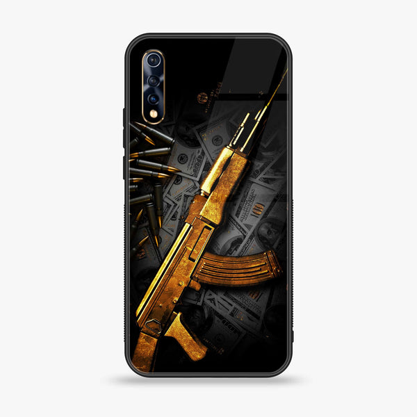 Vivo S1/ IQOO Neo- Dollar Design 6- Premium Printed Glass soft Bumper shock Proof Case  CS-35393