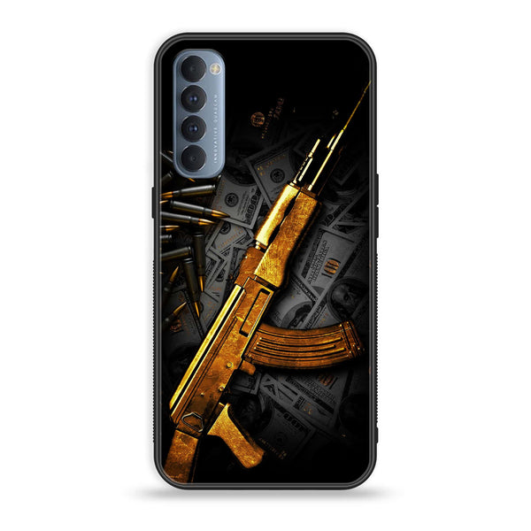 Oppo Reno 4 Pro 4G - Dollar Design 6 - Premium Printed Glass soft Bumper shock Proof Case CS-20758 CS-21056