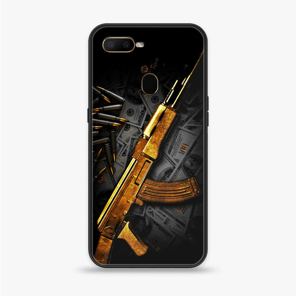 Oppo A7 - Dollar  Design 6 - Premium Metal Printed soft Bumper shock Proof Case  CS-30719