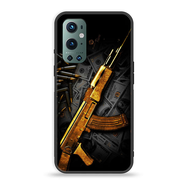 OnePlus 9 Pro - Dollar Design 6 - Premium Printed Glass soft Bumper shock Proof Case CS-18391