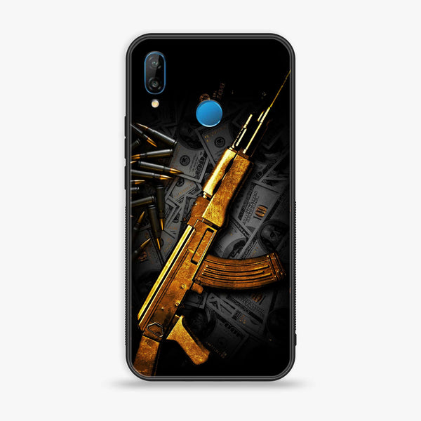 Huawei Y9 (2019) - Dollar Design 6 - Premium Printed Glass soft Bumper shock Proof Case CS-18436
