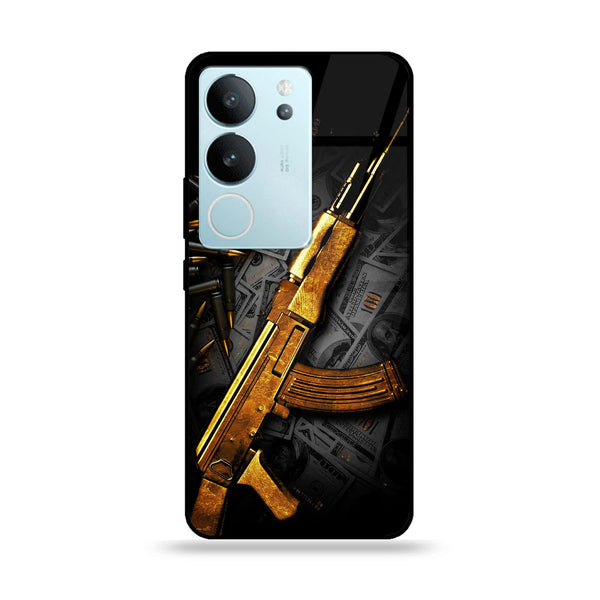 Vivo V29 - Dollar Design 6  - Premium Printed Glass soft Bumper shock Proof Case CS-37963