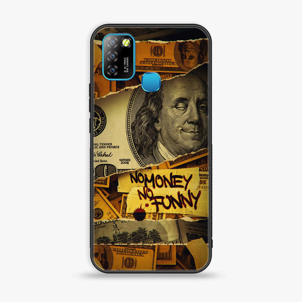 Infinix Smart 5 - Dollar Series - Premium Printed Glass soft Bumper shock Proof Case