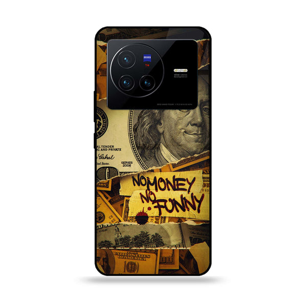 Vivo X80 - Dollar Series - Premium Printed Glass soft Bumper shock Proof Case