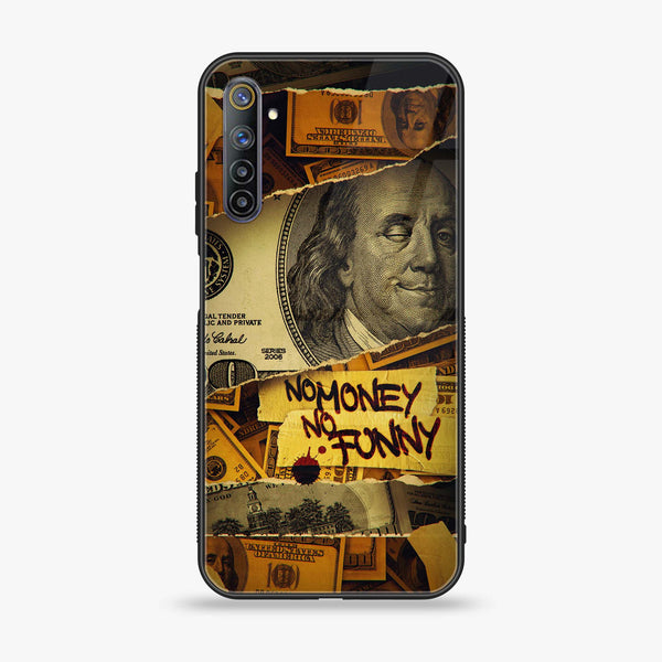Realme 6 Dollar Design 1 Premium Printed Glass soft Bumper shock Proof Case  CS-34962