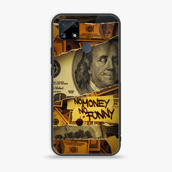 Realme C25s - Dollar Series - Premium Printed Glass soft Bumper shock Proof Case