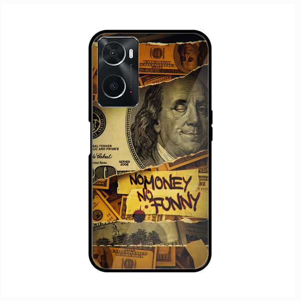 OPPO A76 / OPPO A36/ Oppo A96 Dollar Design 1 Premium Printed Glass soft Bumper shock Proof Case CS-28572 CS-35903