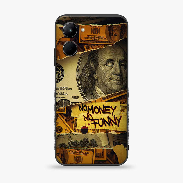 Realme C33 - Dollar Series - Premium Printed Glass soft Bumper shock Proof Case