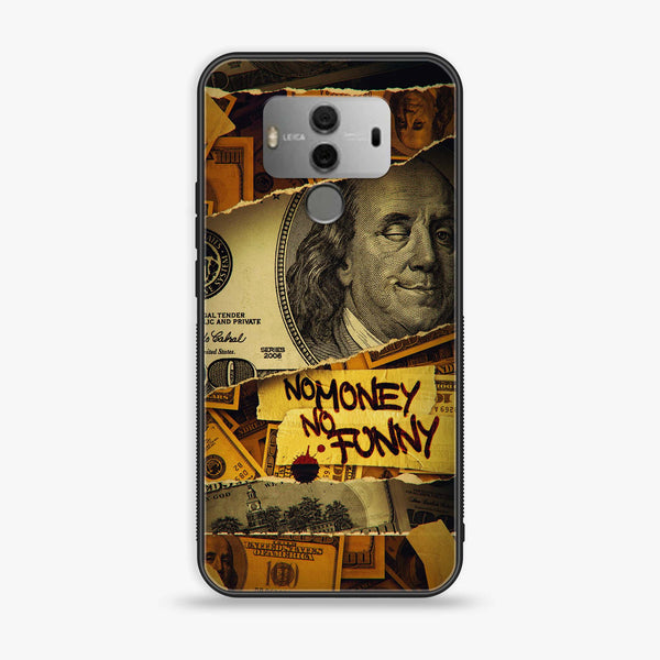 Huawei Mate 10 - Dollar Series - Premium Printed Glass soft Bumper shock Proof Case