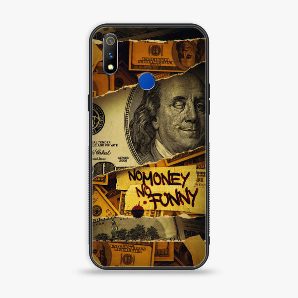 Realme 3 Pro Dollar Series Premium Printed Glass soft Bumper shock Proof Case