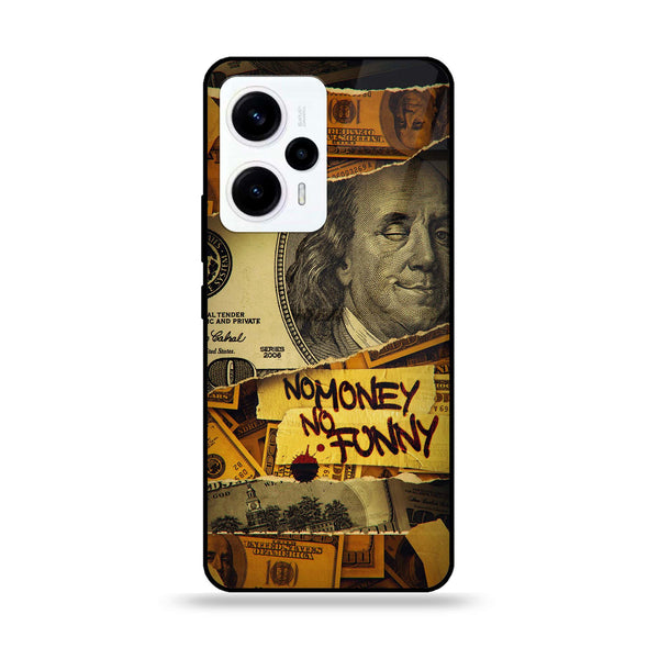 Xiaomi Poco F5 - Dollar Series - Premium Printed Glass soft Bumper shock Proof Case