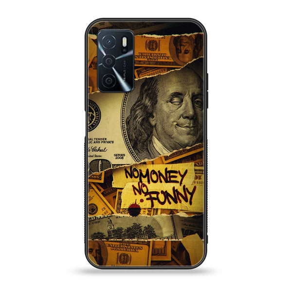 OPPO A16 - Dollar Design 1 - Premium Printed Glass soft Bumper shock Proof Case  CS-34393
