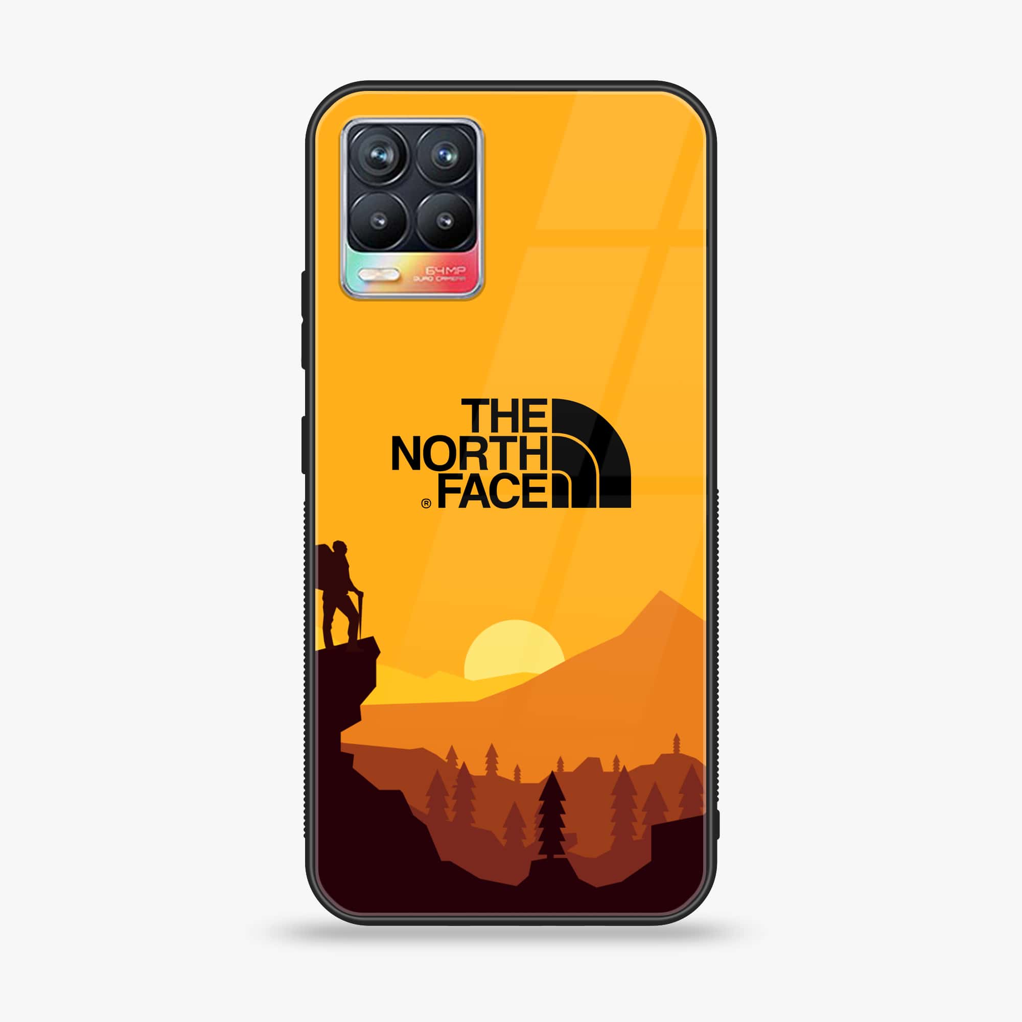 Realme 8 Pro - The North Face Series - Premium Printed Glass soft Bumper shock Proof Case