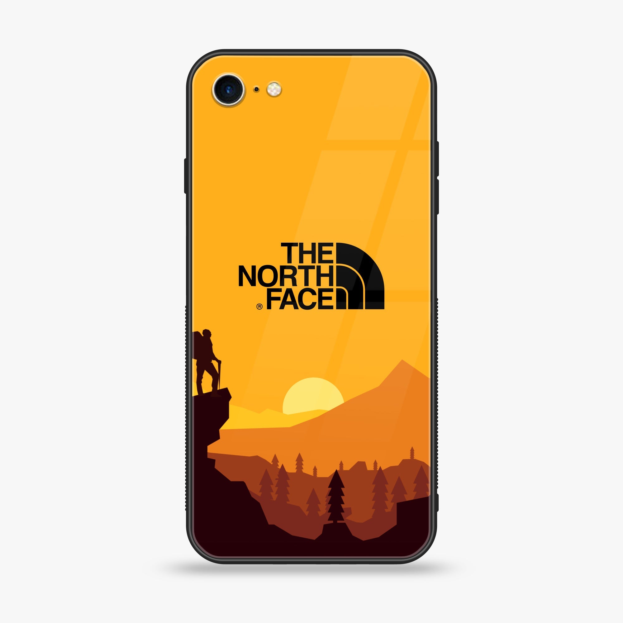 iPhone SE 2020 - The North Face Series - Premium Printed Glass soft Bumper shock Proof Case