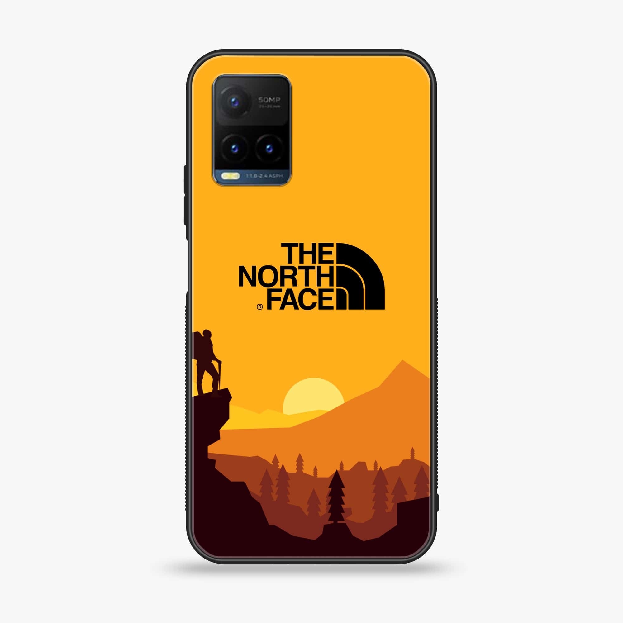 Vivo Y21 - The North Face Series - Premium Printed Glass soft Bumper shock Proof Case