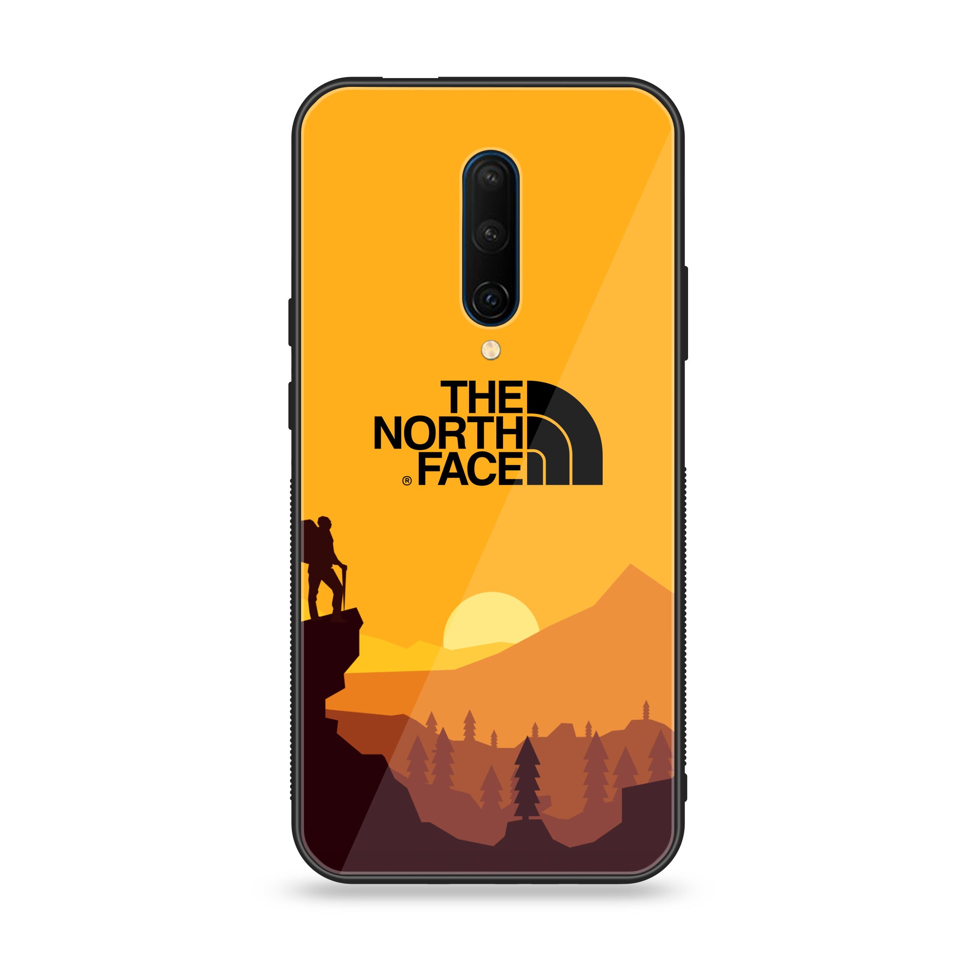 OnePlus 7 Pro - The North Face Series - Premium Printed Glass soft Bumper shock Proof Case