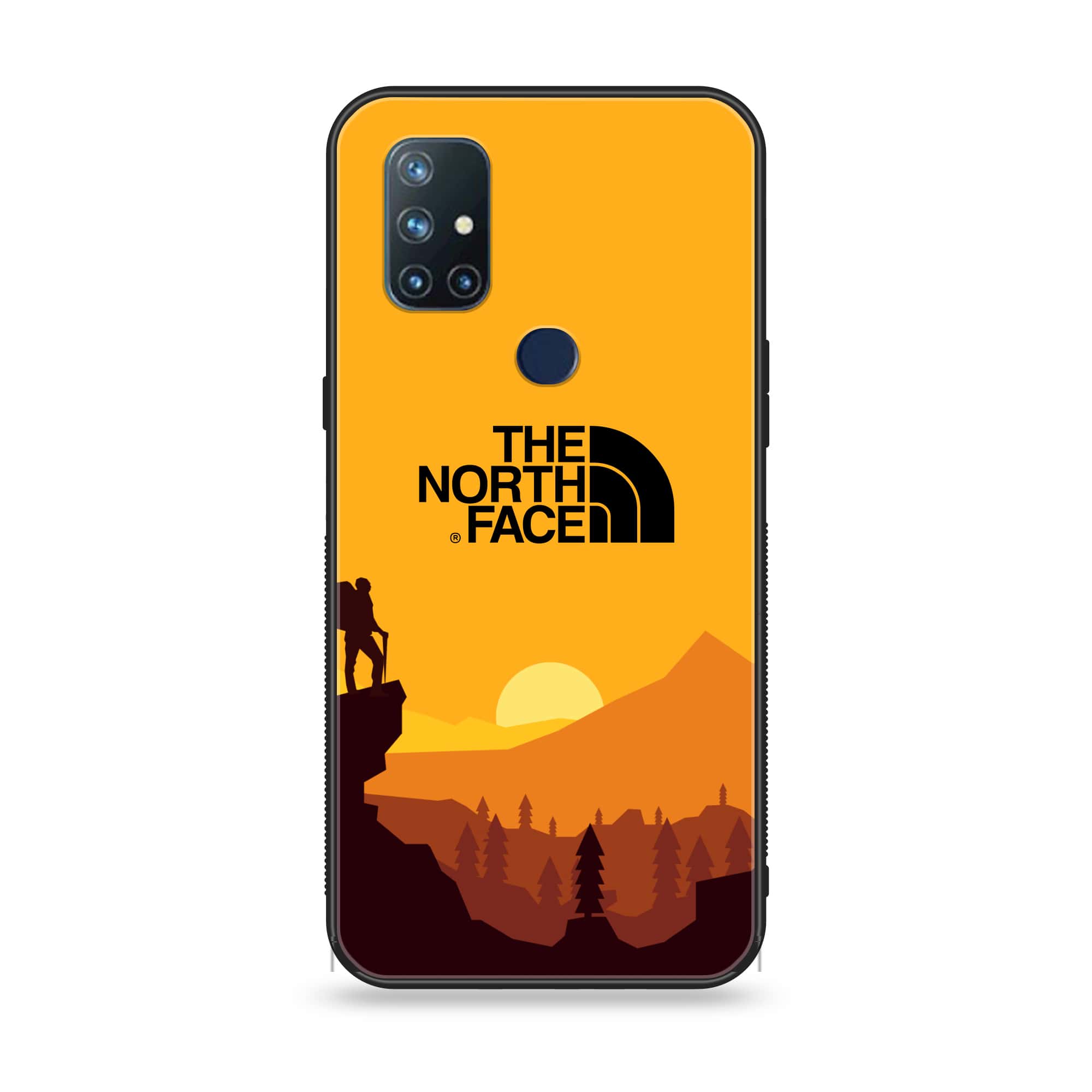 OnePlus Nord N10 - The North Face Series - Premium Printed Glass soft Bumper shock Proof Case