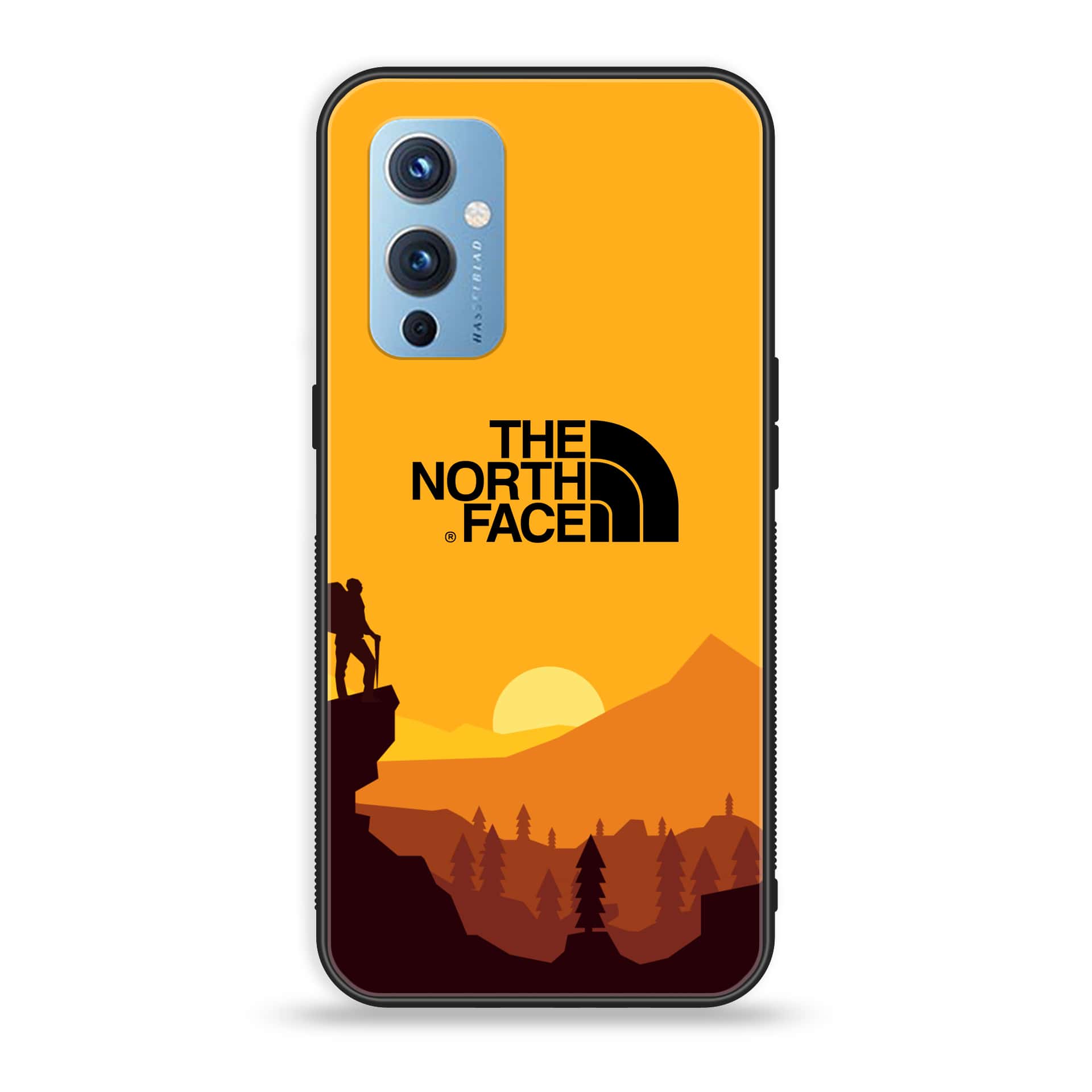 OnePlus 9 - The North Face Series - Premium Printed Glass soft Bumper shock Proof Case