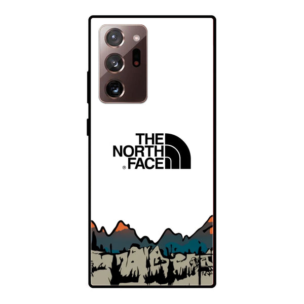 Galaxy Note 20 Ultra - The North Face Series - Premium Printed Glass soft Bumper shock Proof Case