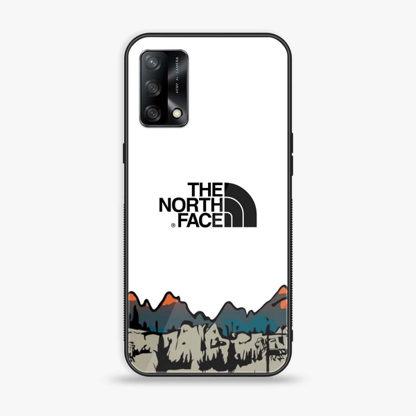 Oppo A74 - The North Face Series - Premium Printed Glass soft Bumper shock Proof Case