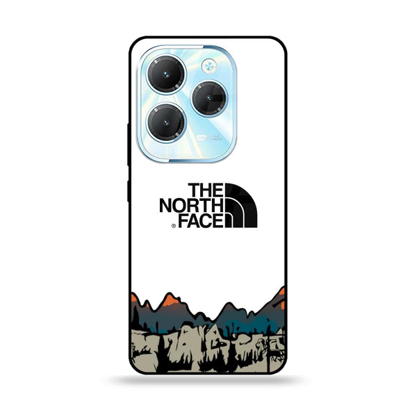 Infinix Hot 40 - The North Face Series - Premium Printed Glass soft Bumper shock Proof Case