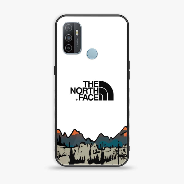 Oppo A53 - The North Face Series - Premium Printed Glass soft Bumper shock Proof Case