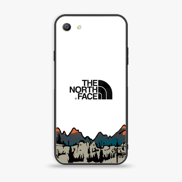 Oppo A57 The North Face Series Premium Printed Glass soft Bumper shock Proof Case