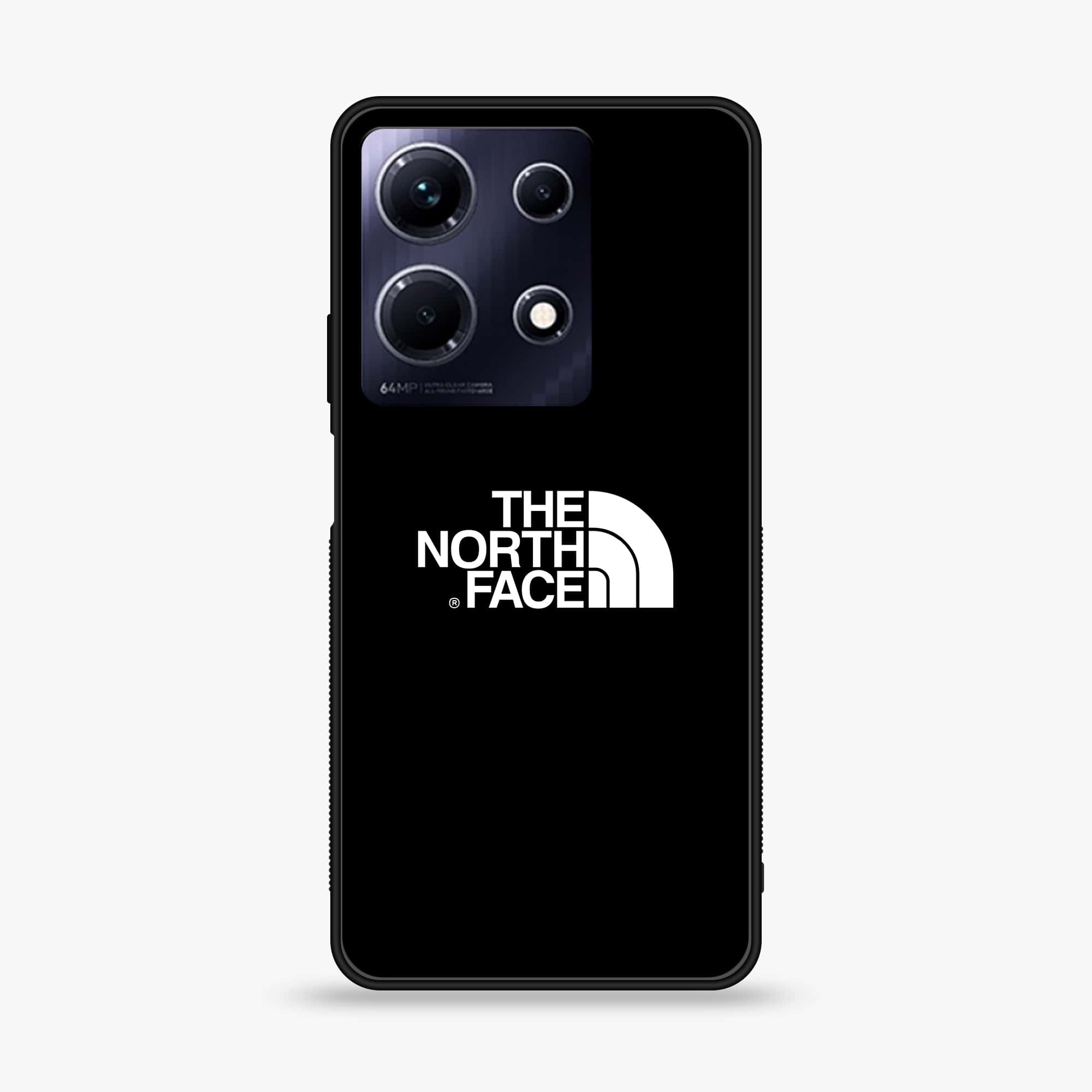 Infinix Note 30 - The North Face Series - Premium Printed Glass soft Bumper shock Proof Case