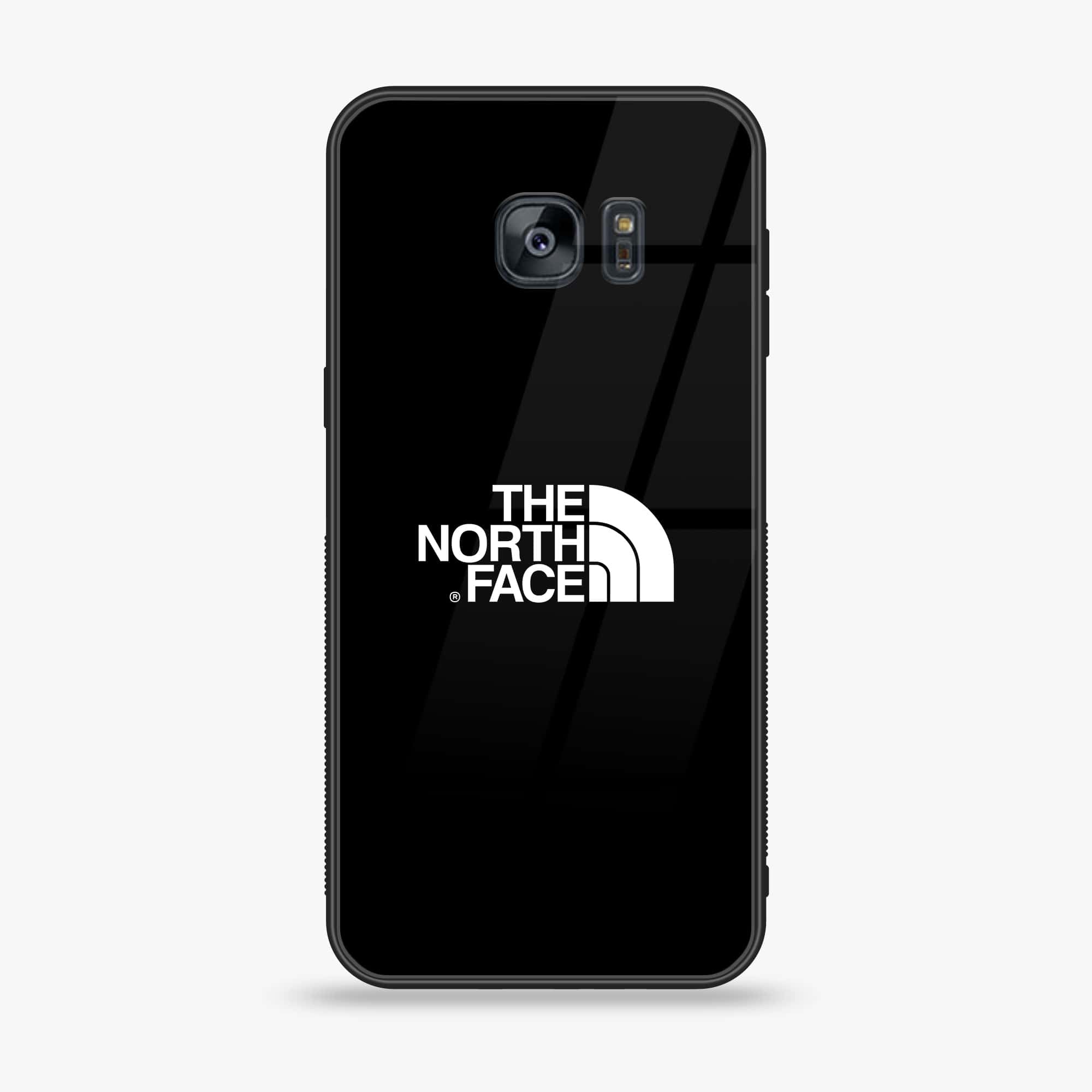 Samsung Galaxy S7 - The North Face Series - Premium Printed Glass soft Bumper shock Proof Case