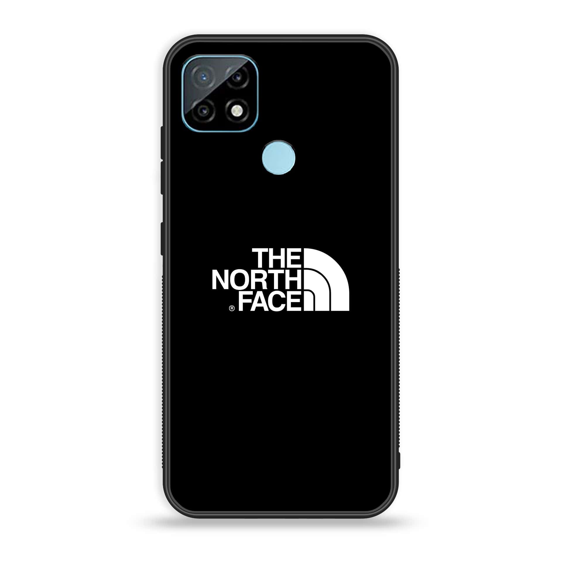 Realme C21 The North Face Series Premium Printed Glass soft Bumper shock Proof Case