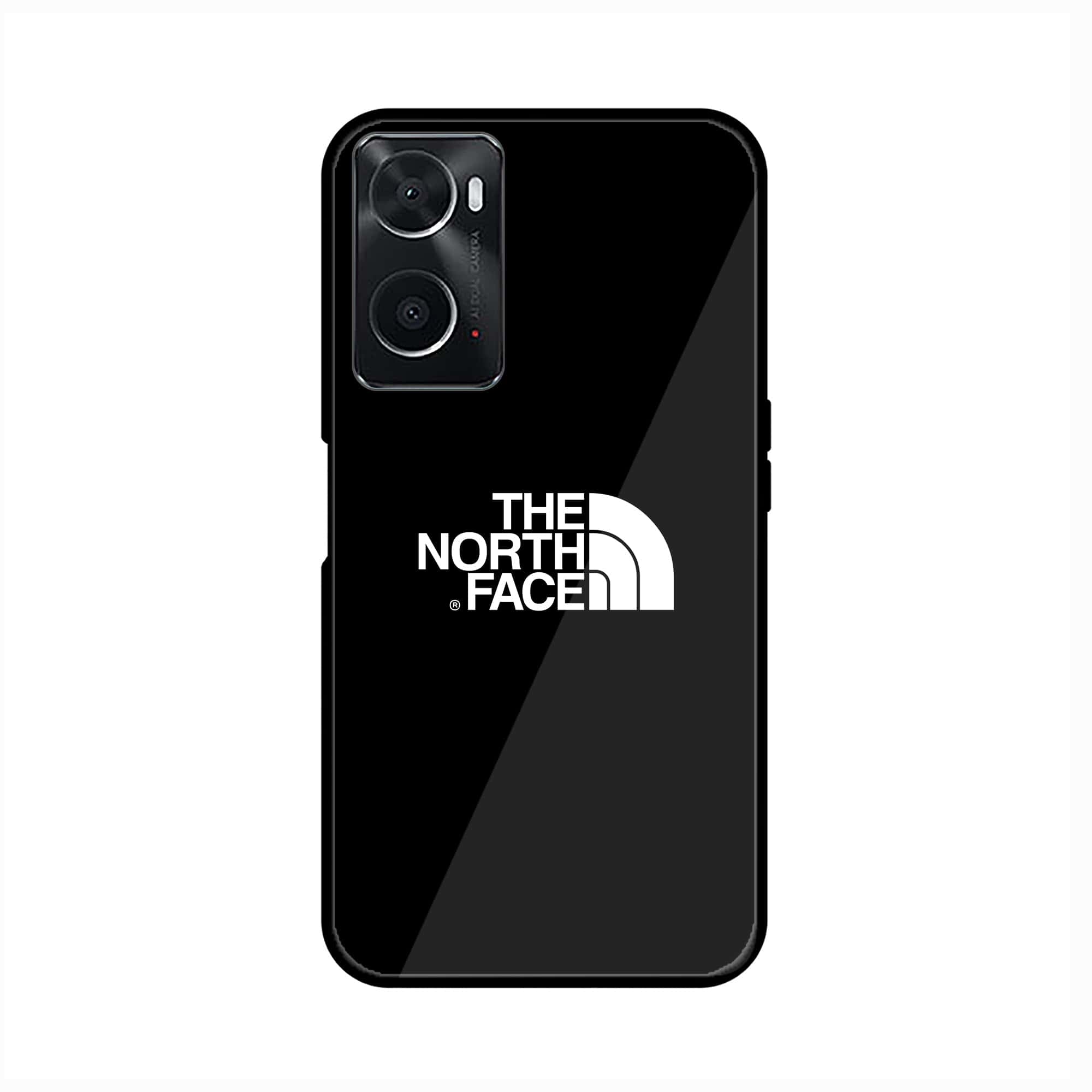 oppo A96 The North Face Series Premium Printed Glass soft Bumper shock Proof Case