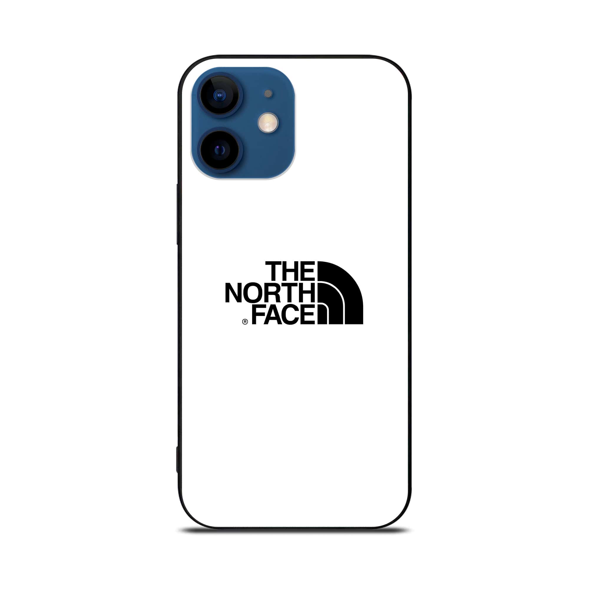 iPhone 12 The North Face Series Premium Printed Glass soft Bumper shock Proof Case