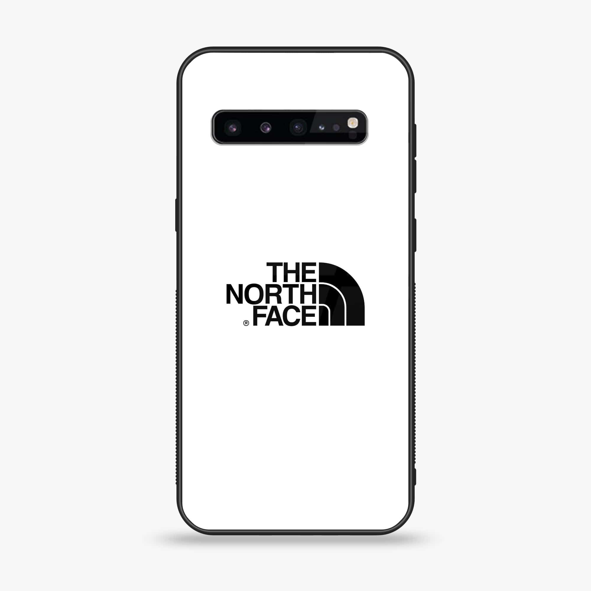 Samsung Galaxy S10 5G - The North Face Series - Premium Printed Glass soft Bumper shock Proof Case