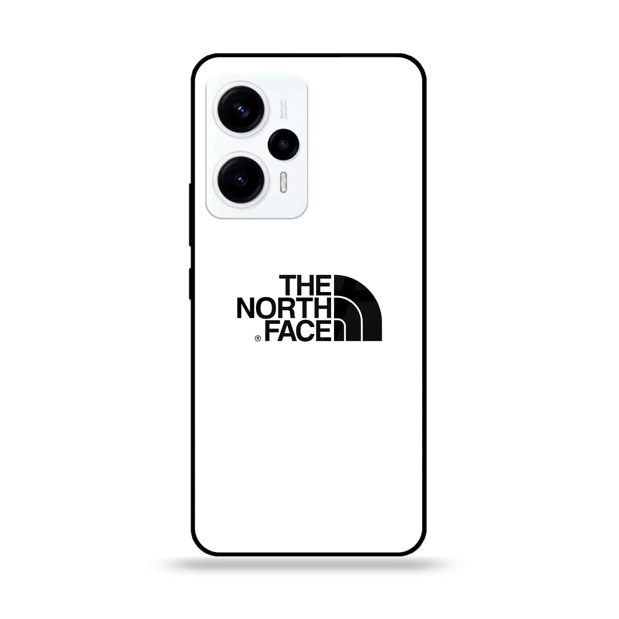 Xiaomi Poco F5 - The North Face Series - Premium Printed Glass soft Bumper shock Proof Case