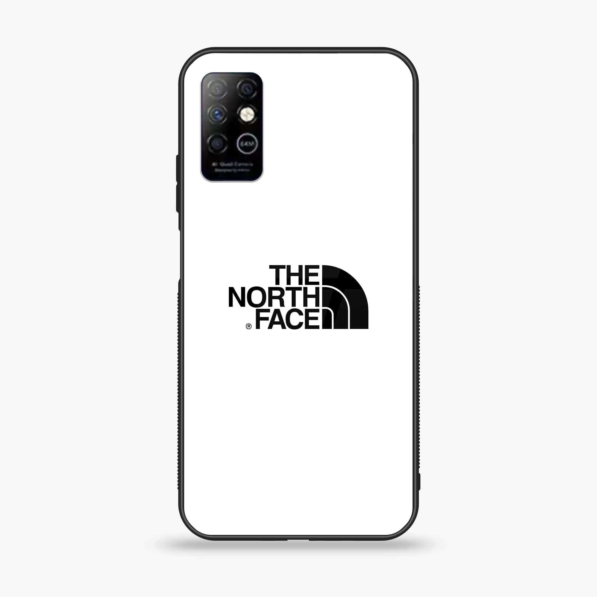 Infinix Note 8 - The North Face Series - Premium Printed Glass soft Bumper shock Proof Case