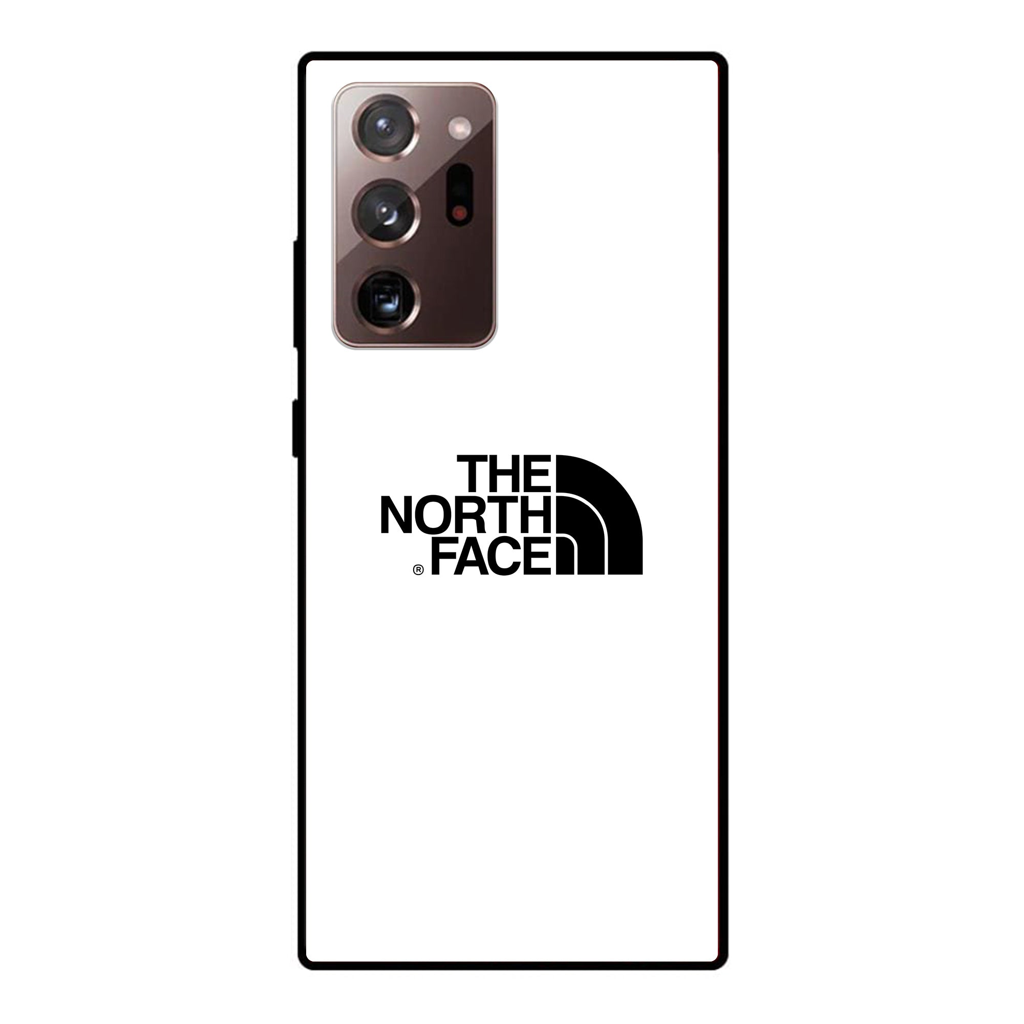 Galaxy Note 20 Ultra - The North Face Series - Premium Printed Glass soft Bumper shock Proof Case
