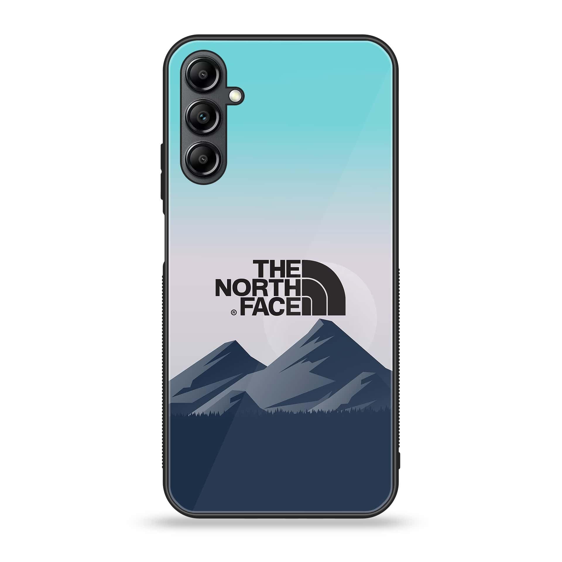 Samsung Galaxy A14 - The North Face Series - Premium Printed Glass soft Bumper shock Proof Case