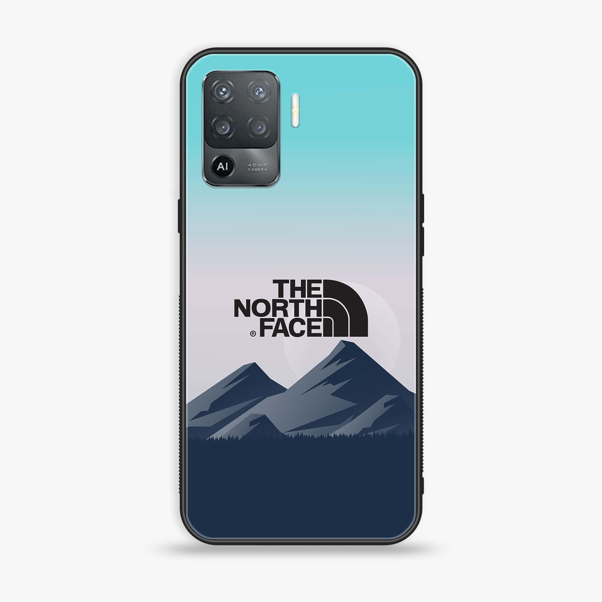 Oppo F19 Pro - The North Face Series - Premium Printed Glass soft Bumper shock Proof Case